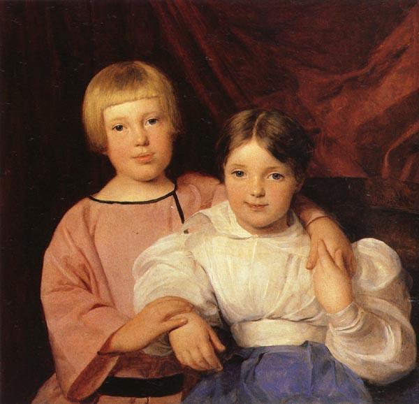 Ferdinand Georg Waldmuller Children Sweden oil painting art